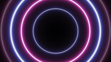 Neon wave circle animation background video