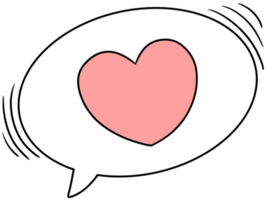 söt tecknad serie valentine dag element kärlek meddelande png