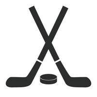 hockey sticks and puck vector