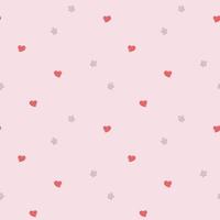 romantic pattern with hearts vector