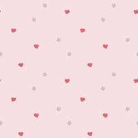 romantic pattern with hearts vector