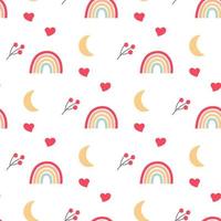 romantic seamless pattern vector