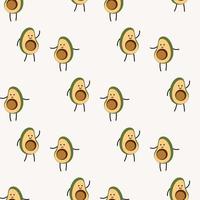 funny avocado characters vector