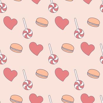 diseño de patrón romántico vector