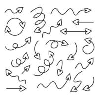 conjunto de amor de flechas negras, ilustración vectorial vector