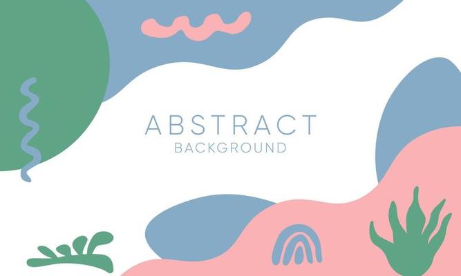 hand drawn organic cut out shapes by henri matisse style. abstract background with colorful illustration. spring season design for web page and editorial.