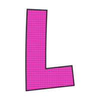 Illustration des Alphabets l lokalisiert auf transparentem Hintergrund des Png. png