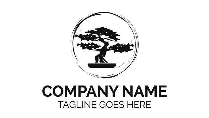 Creative Bonsai Tree Rustic Logo