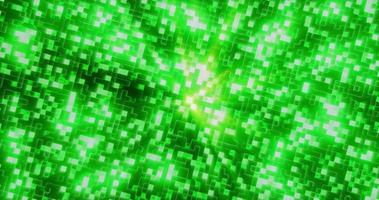 Abstract background of green shiny mirror iridescent squares and rectangles digital hi-tech. Screensaver beautiful video animation in high resolution 4k