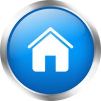 Home icon in realistic design style. House button illustration. png