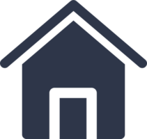 Home icon in black colors. House button illustration. png