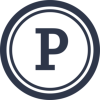 Copyright and registered trademark icon single png. Trademark right license and intellectual property sign. png