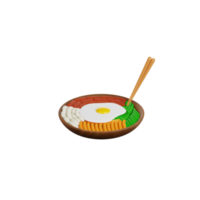 3d bibimbap illustrazione png