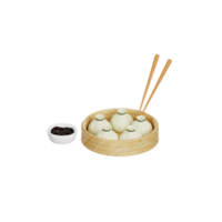 ilustração de bolinho de massa 3d png