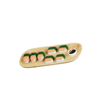 ilustração de sushi 3D png