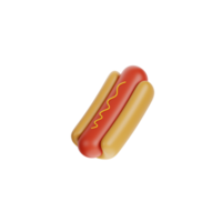 Hotdog-3D-Illustration png