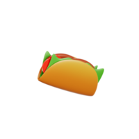 Ilustración 3d de tacos png