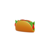 Tacos 3D-Darstellung png