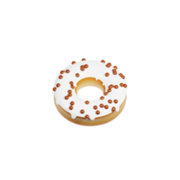 ilustración 3d de donut de crema png