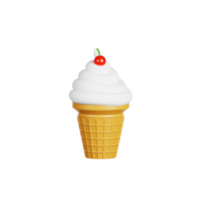 Vanilla Ice Cream 3d Illustration png