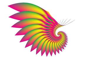 Illustration of Wings with colorful gradations with an Abstract concept vector