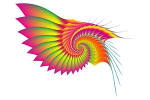 Illustration of Wings with colorful gradations with an Abstract concept vector