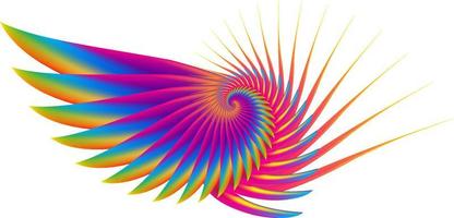 Illustration of Wings with colorful gradations with an Abstract concept vector