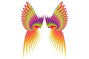 ilustración de alas con gradaciones de colores con un concepto abstracto vector