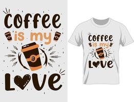 Coffee t shirt design vector