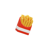 Pommes Frites 3D-Darstellung png