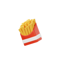 Pommes Frites 3D-Darstellung png