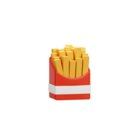 Pommes Frites 3D-Darstellung png