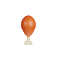 illustration 3d de pilon de poulet png