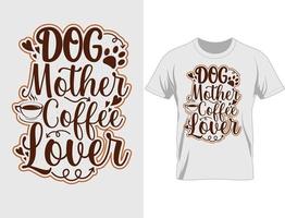 vector de diseño de camiseta de café