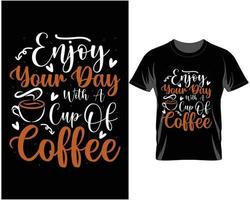 vector de diseño de camiseta de café