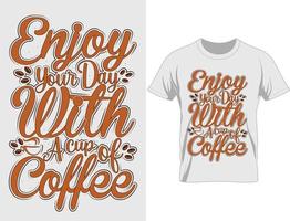 vector de diseño de camiseta de café