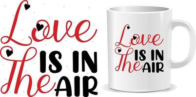 Valentine's Day mug design vector