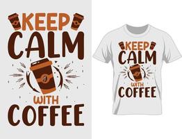 vector de diseño de camiseta de café