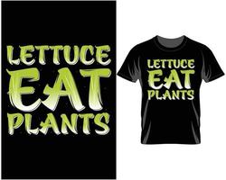 vector de diseño de camiseta vegana