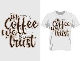 vector de diseño de camiseta de café