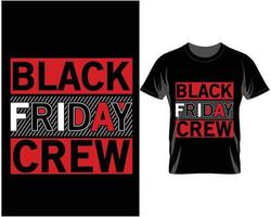 Black Friday crew quotes t shirt design vector