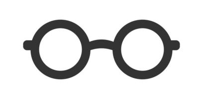 Round circle glasses frame outline line art silhouette clipart vector illustration