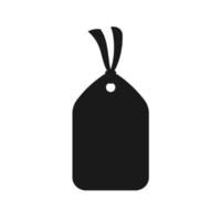 silueta de icono de plantilla vacía en blanco de etiqueta de papel negro. elemento de símbolo de signo de clipart plano simple para etiquetas de precio de producto o tienda, pegatinas, carteles de descuento de venta, etc. vector