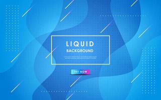 Abstract blue liquid color background. Dynamic texture geometric element design with dots decoration. eps10 vector