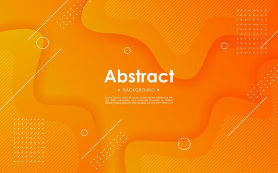minimal orange abstract geometric fluid dynamic shape composition wavy background. eps10 vector