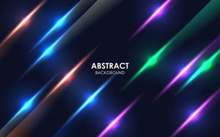 abstract dark navy blue with colorful shape neon light effect background. eps10 vector