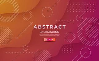 abstract red orange gradient dynamic wavy shadow fluid geometric shape composition background. eps10 vector