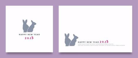 2023 new year card. minimalist background design with copy space area vector