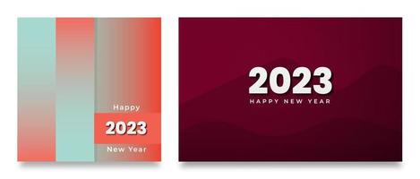 Happy new year 2023 background. Modern trendy design with minimalist and clean style concept. vector