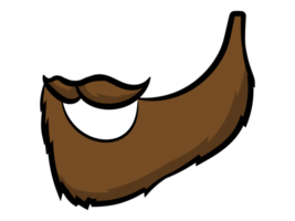 bruin baard snor hipster mannen png